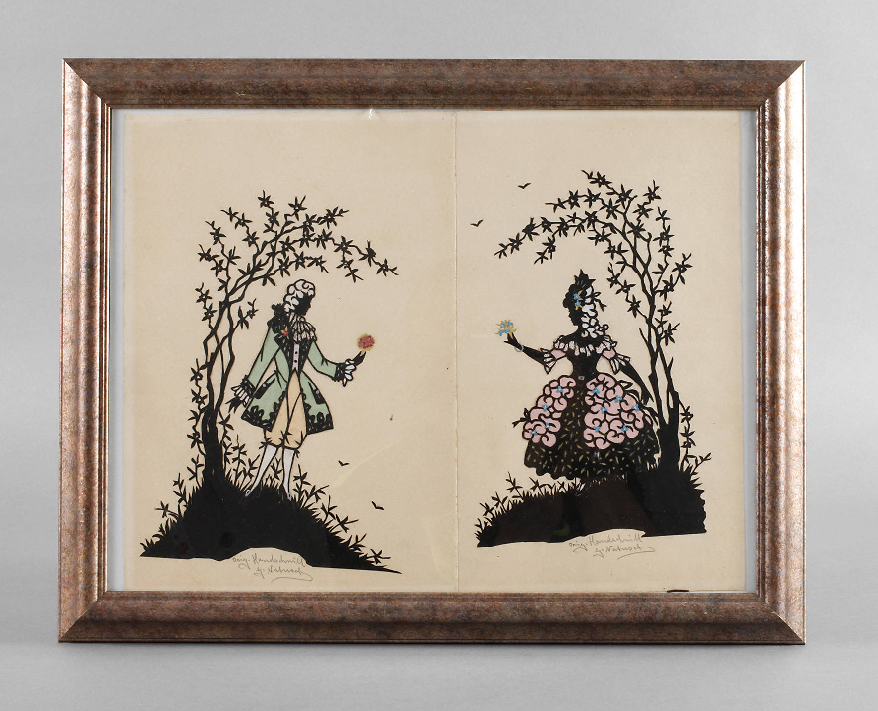 Paar Scherenschnitte