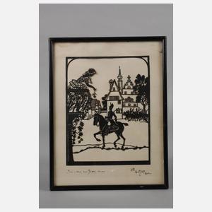 Zwei Scherenschnitte