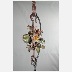 Florale Deckenlampe Schmiedeeisen