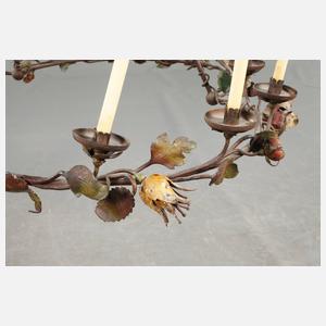 Florale Deckenlampe Schmiedeeisen