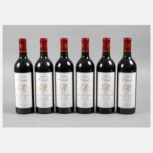 Sechs Flaschen Rotwein