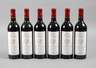 Sechs Flaschen Rotwein