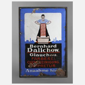 Emailschild Färberei Glauchau