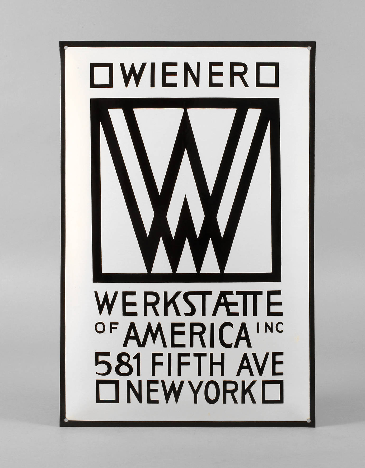 Emailschild Wiener Werkstätte