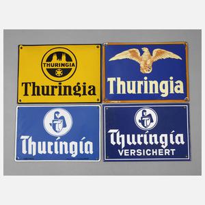 Vier Emailschilder Thuringia