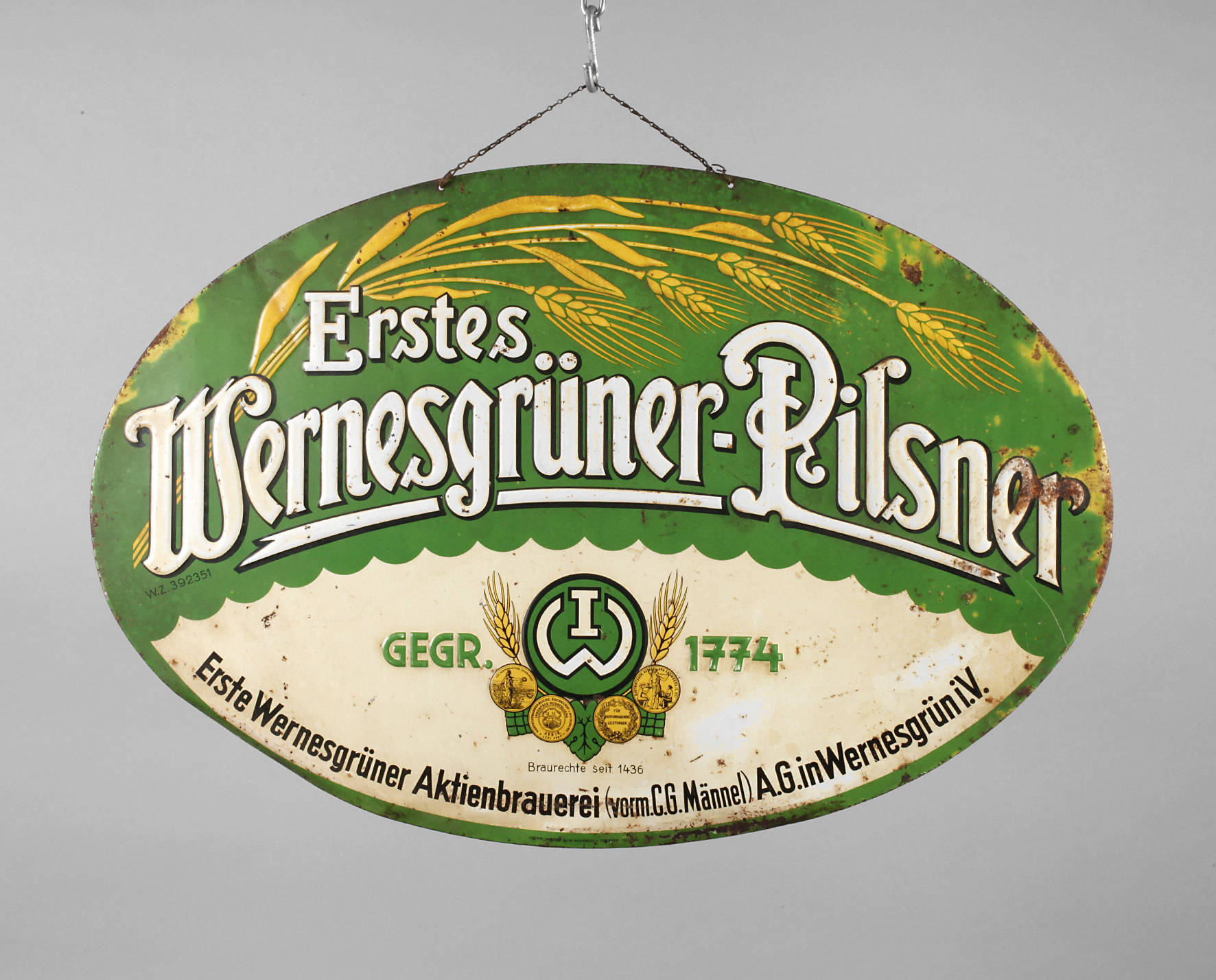 Werbeschild Wernesgrüner