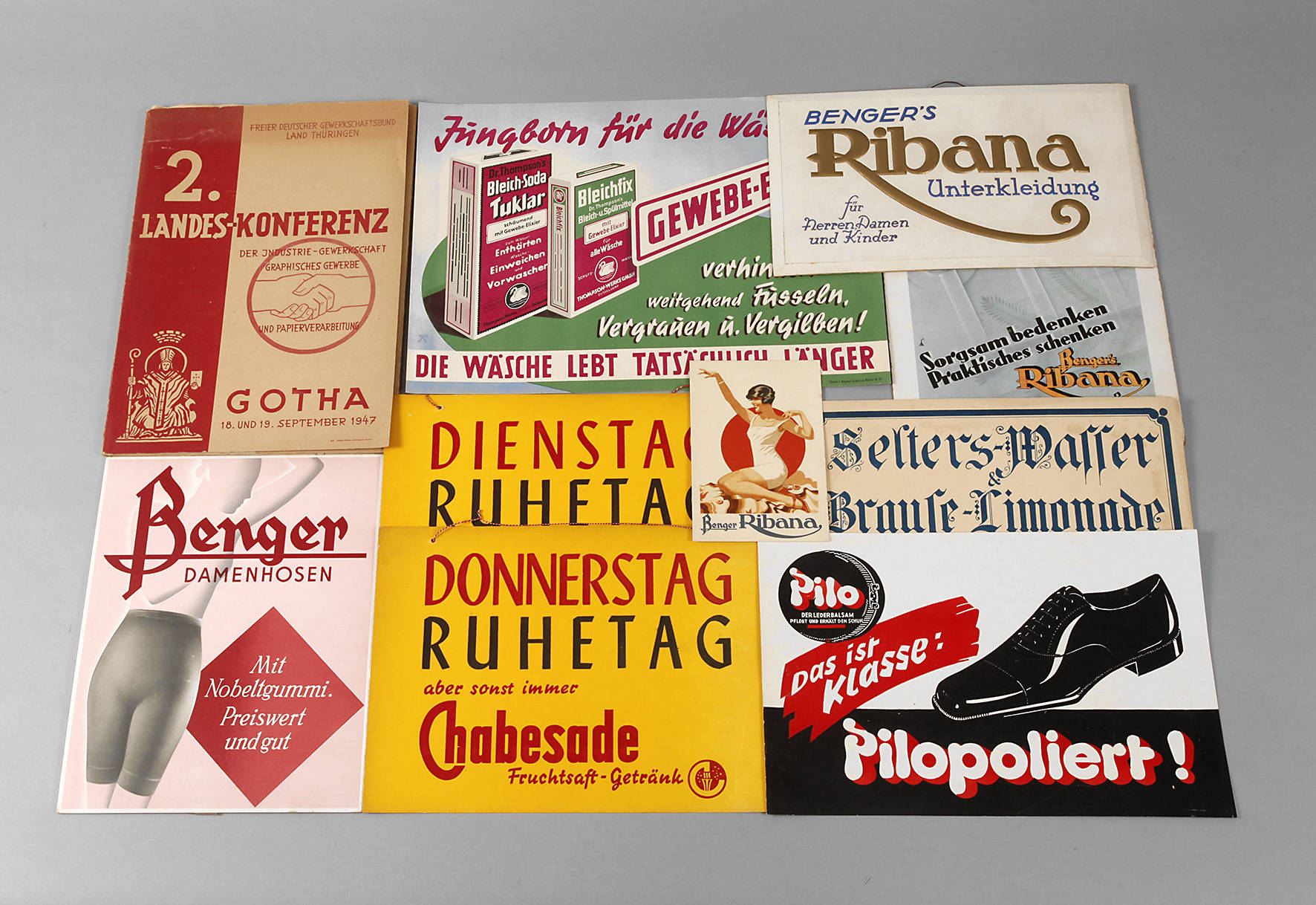 Konvolut Werbeschilder