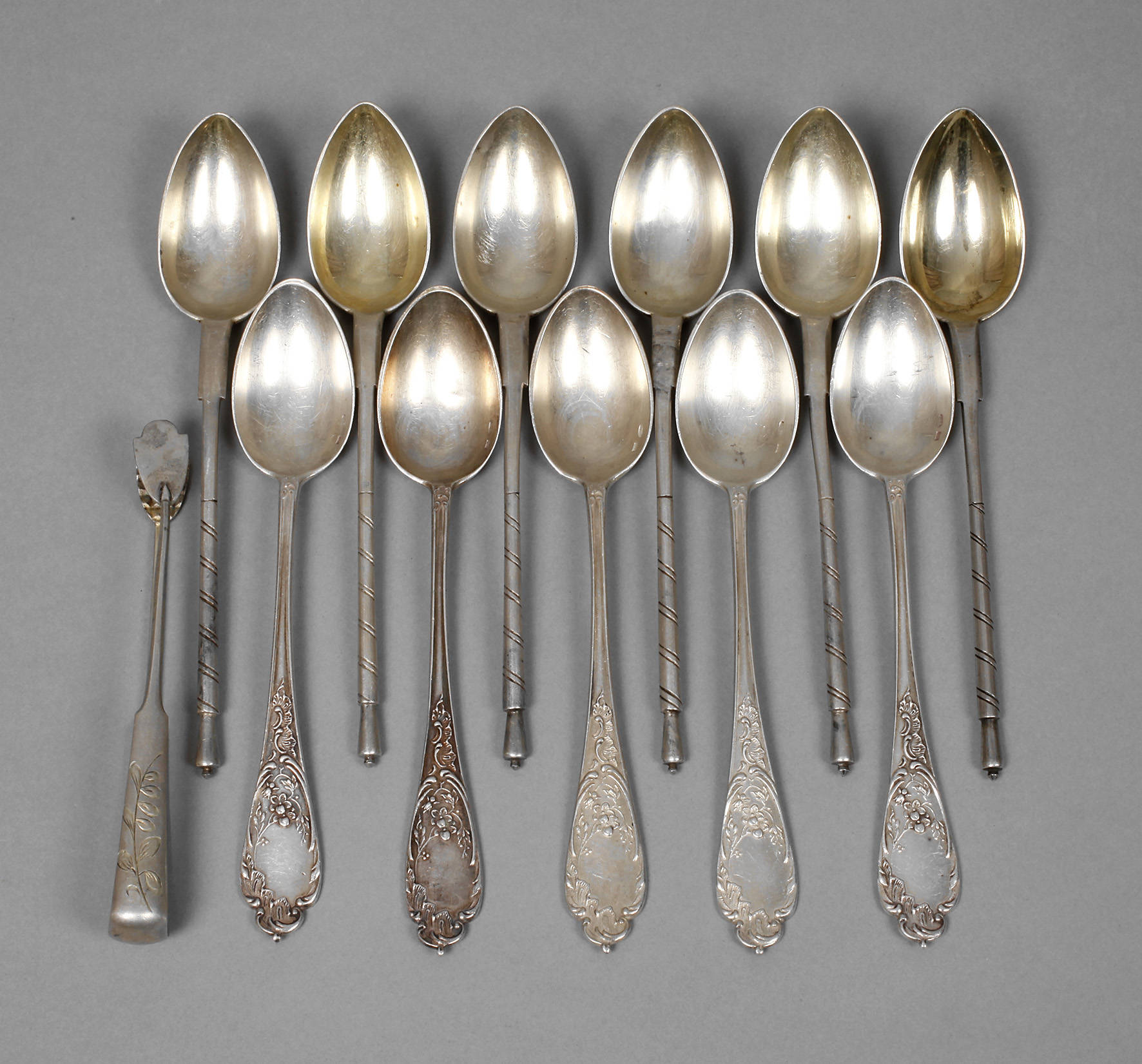 Konvolut russische Eislöffel Silber