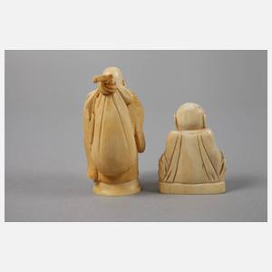 Zwei Elfenbeinschnitzereien