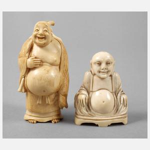 Zwei Elfenbeinschnitzereien