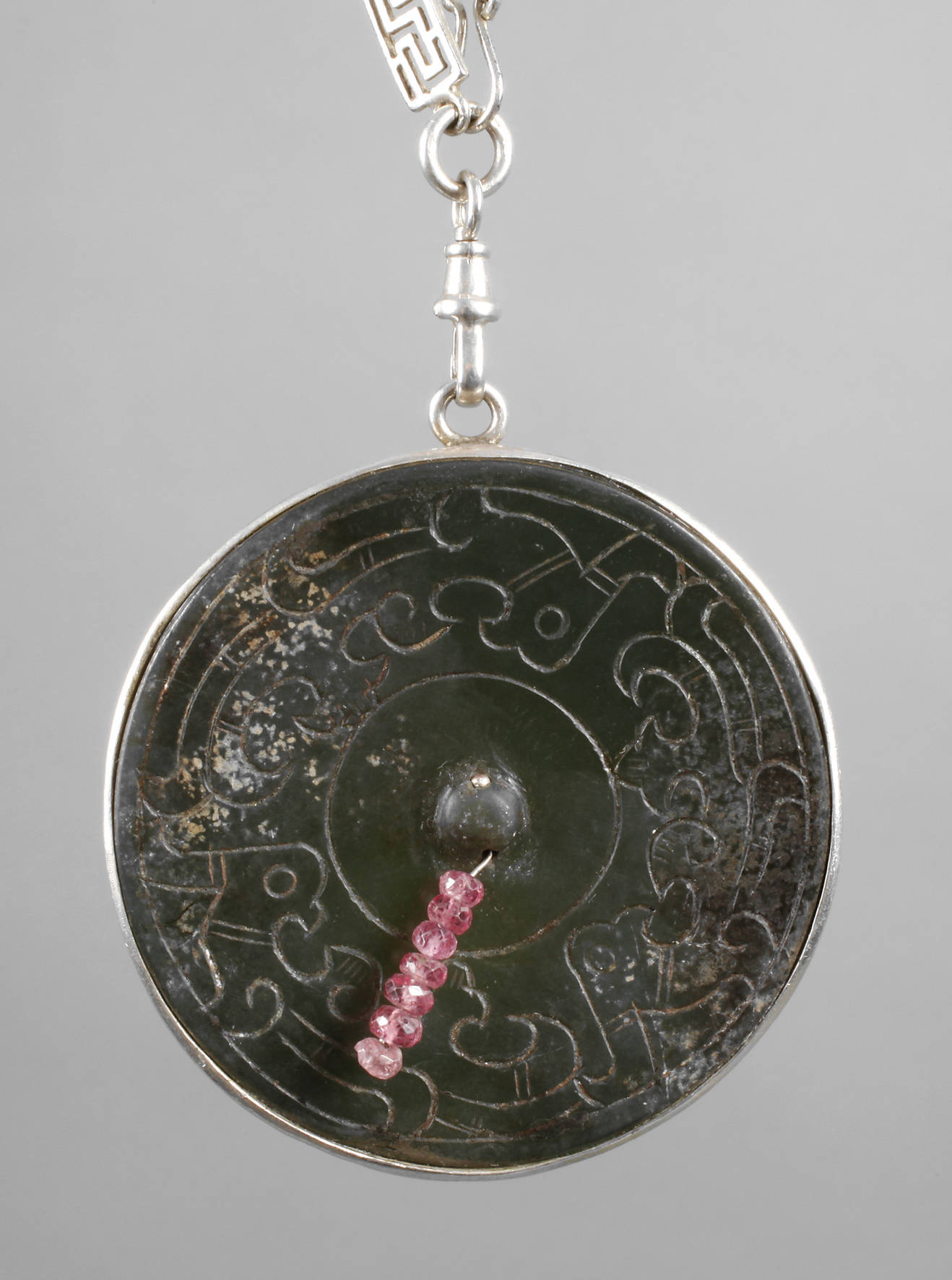 Schamanischer Jade-Spiegel, Phönix Collier