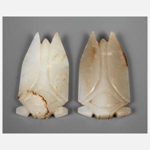 Paar Jade Han-Zikaden-Anhänger