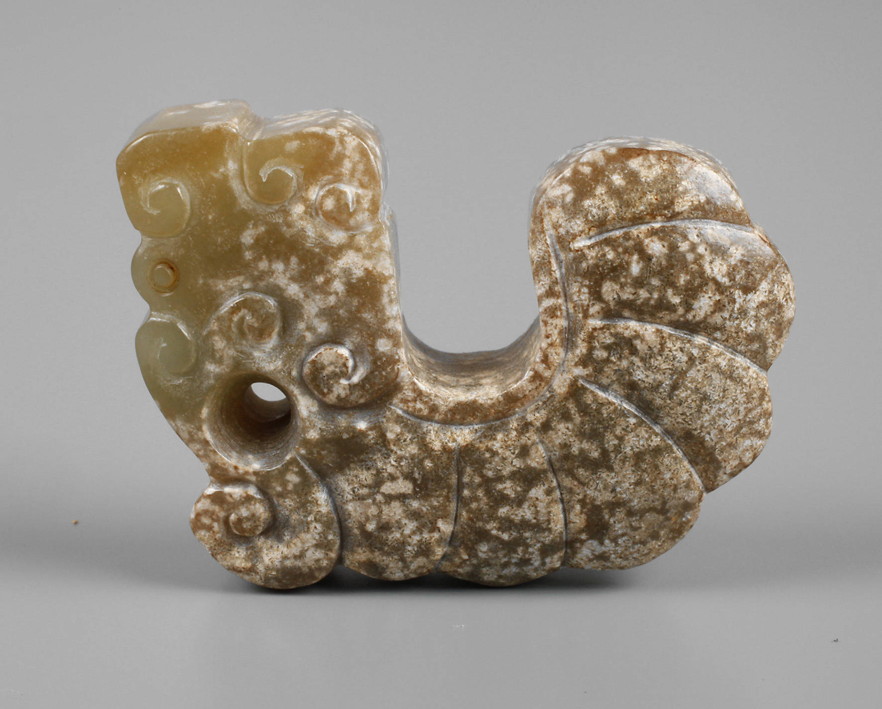 Jade-Anhänger, Pi Xie/Seidenraupe