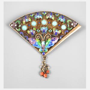 Filigrane Emaillebrosche