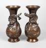 Paar Bronzevasen