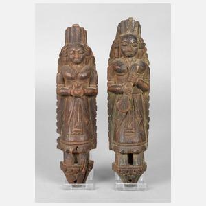 Zwei figürliche Schnitzereien