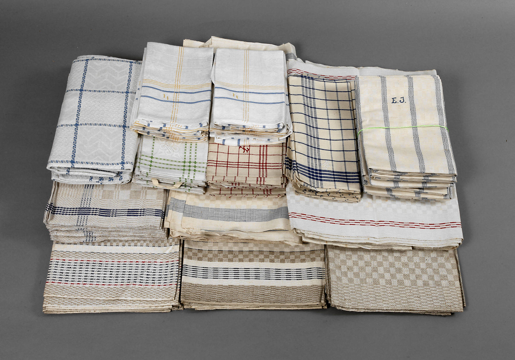 Großes Konvolut Küchentücher mit Farbstreifen