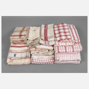 Konvolut Bauernwäsche Rot-Weiß