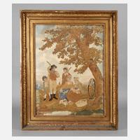 Seidenstickerei Genreszene111