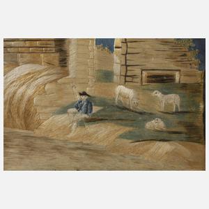 Klassizistische Seidenstickerei