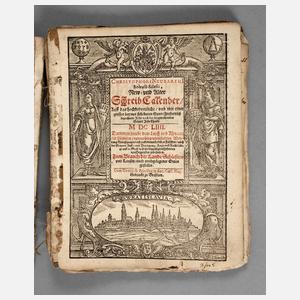 Neubarths Schreibkalender um 1660