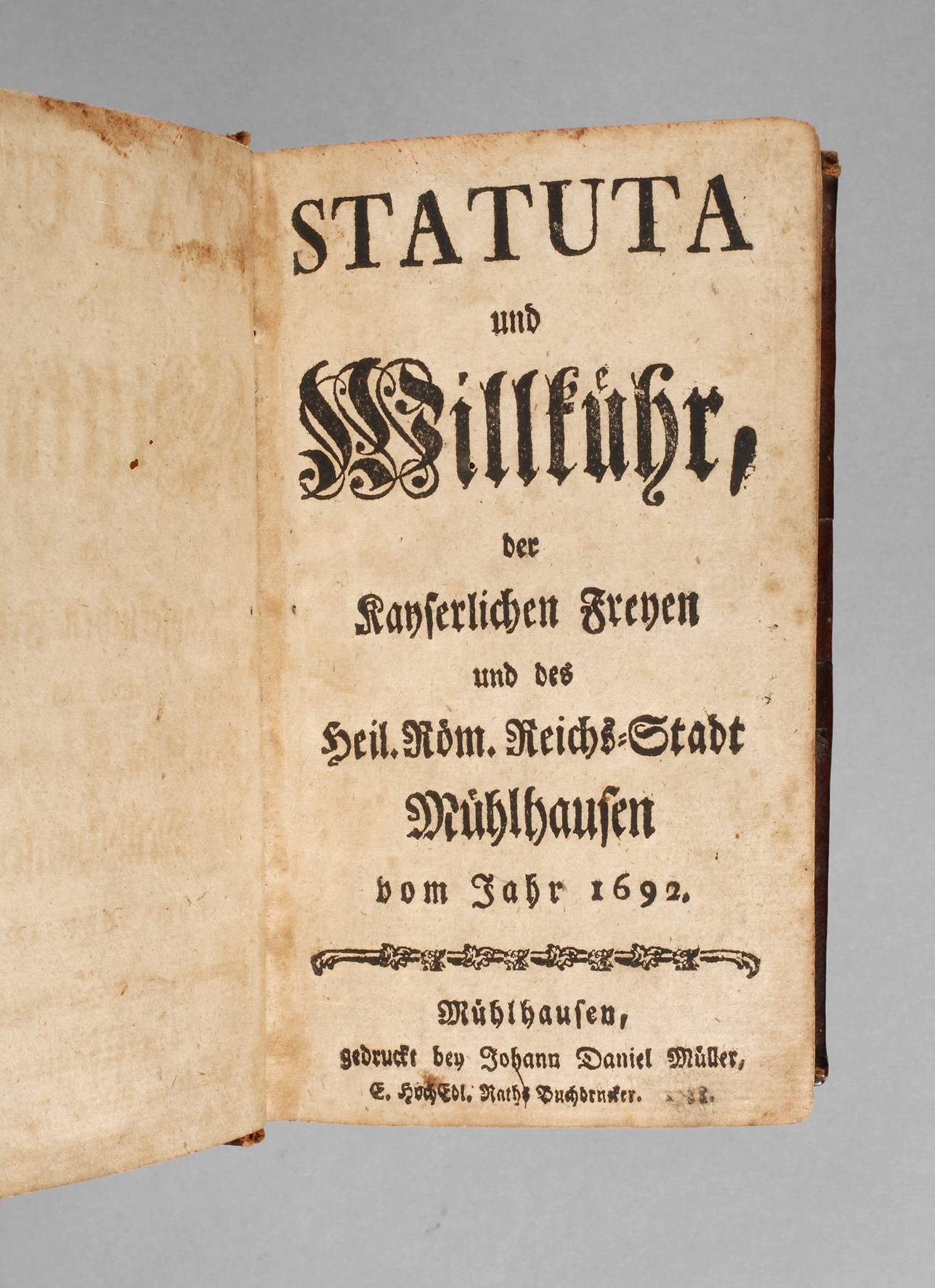 Statuten der Stadt Mühlhausen 1788