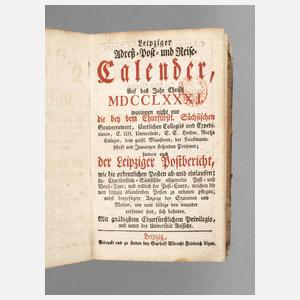 Adresskalender Leipzig 1781