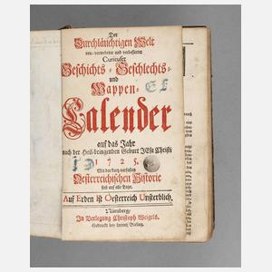 Geschlechts- und Wappenkalender 1725