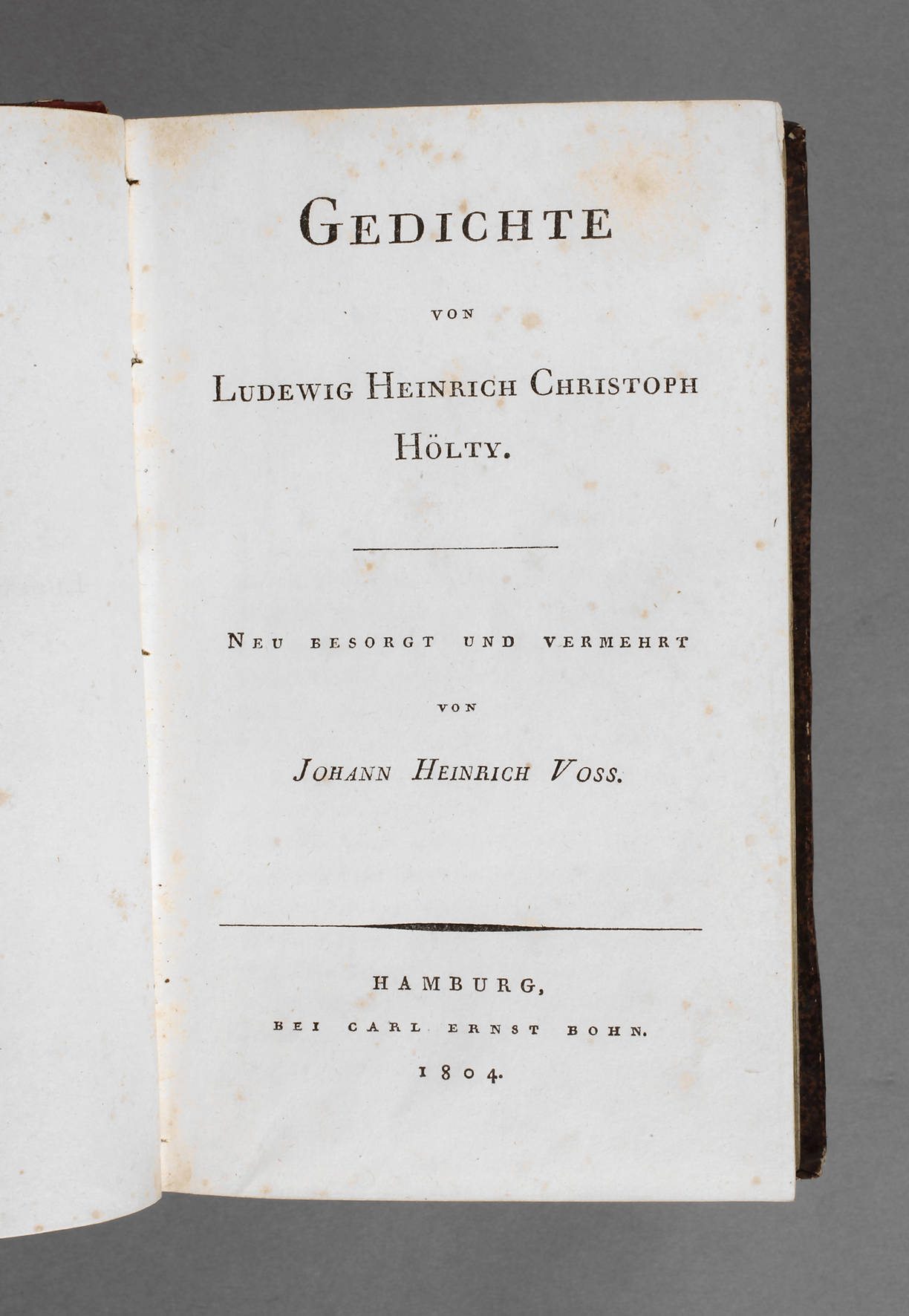Gedichtband Hölty 1804