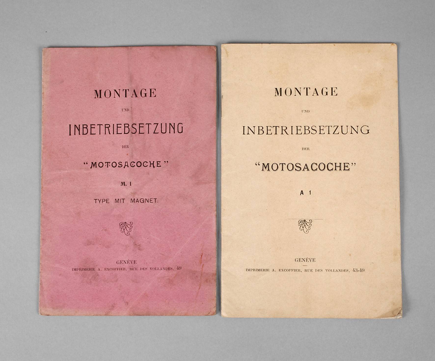 Zwei Betriebsanleitungen Motosacoche