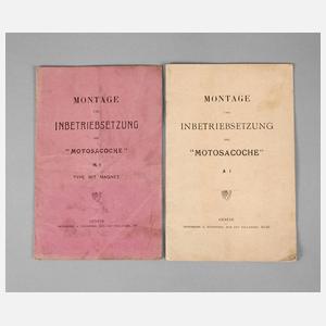 Zwei Betriebsanleitungen Motosacoche
