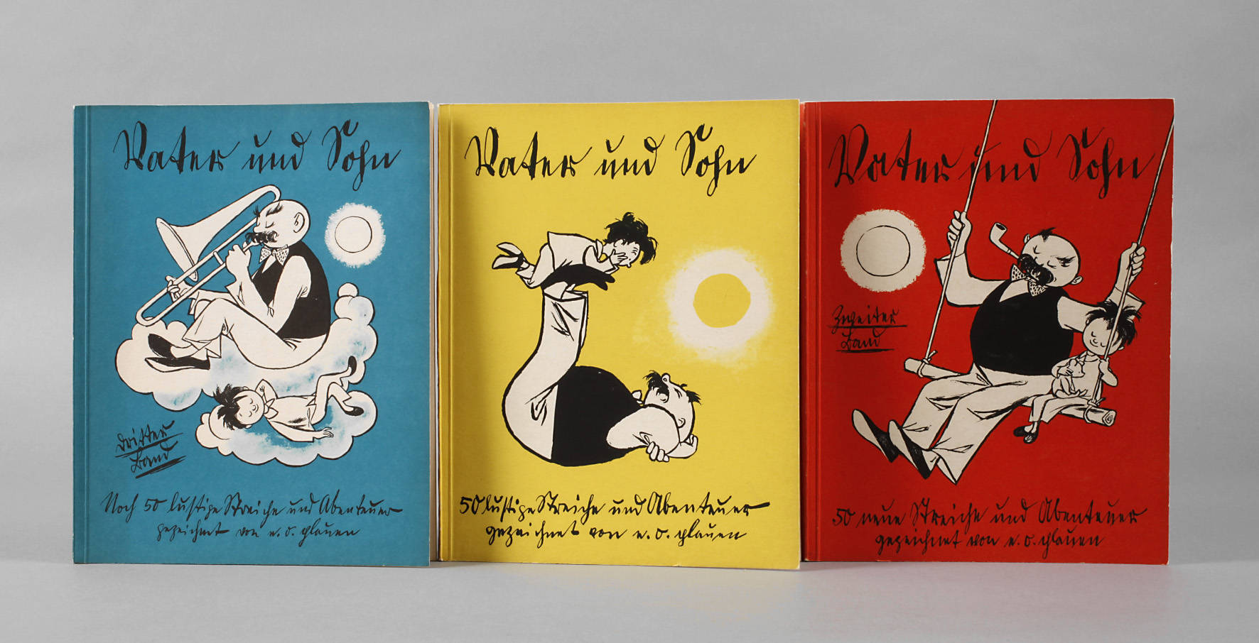 Drei Bände ”Vater und Sohn”