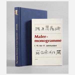 Zwei Nachschlagewerke Künstler-Signaturen