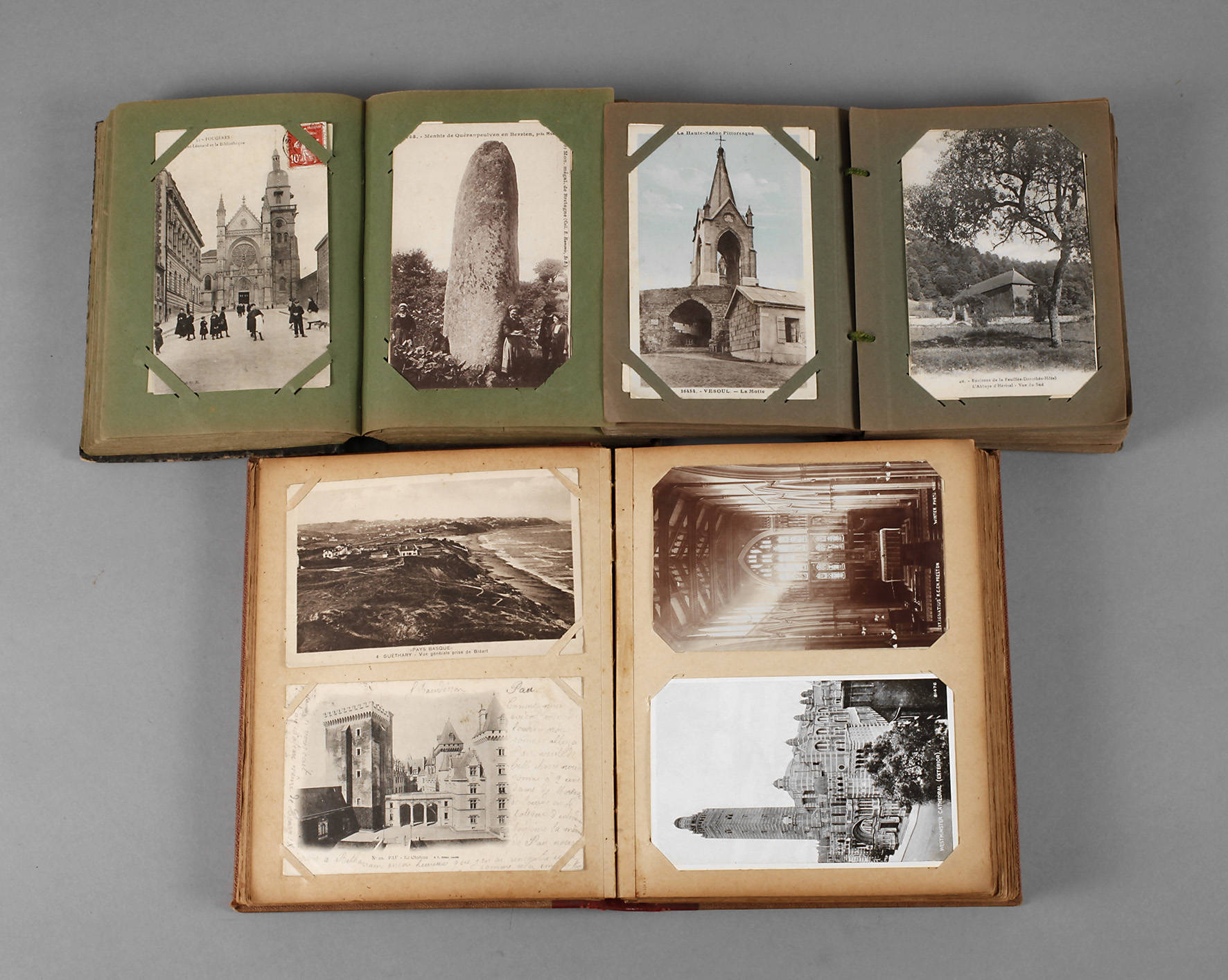 Drei kleine Ansichtskartenalben Frankreich