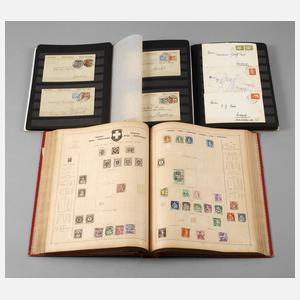 Briefe und Belege DR mit Markenalbum Schaubek