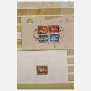 Briefmarkenalbum DR, Bayern, Württemberg und Belege