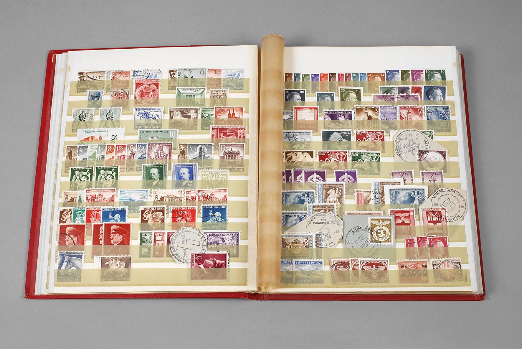 Briefmarkenalbum DR, Bayern, Württemberg und Belege