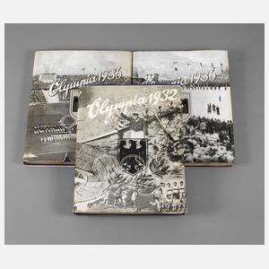 Drei Zigarettenbilderalben Olympia