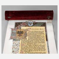 Gedenkrolle Deutsche Turin's an Fürst Bismarck111