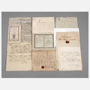 Konvolut historische Dokumente 18./19. Jh.