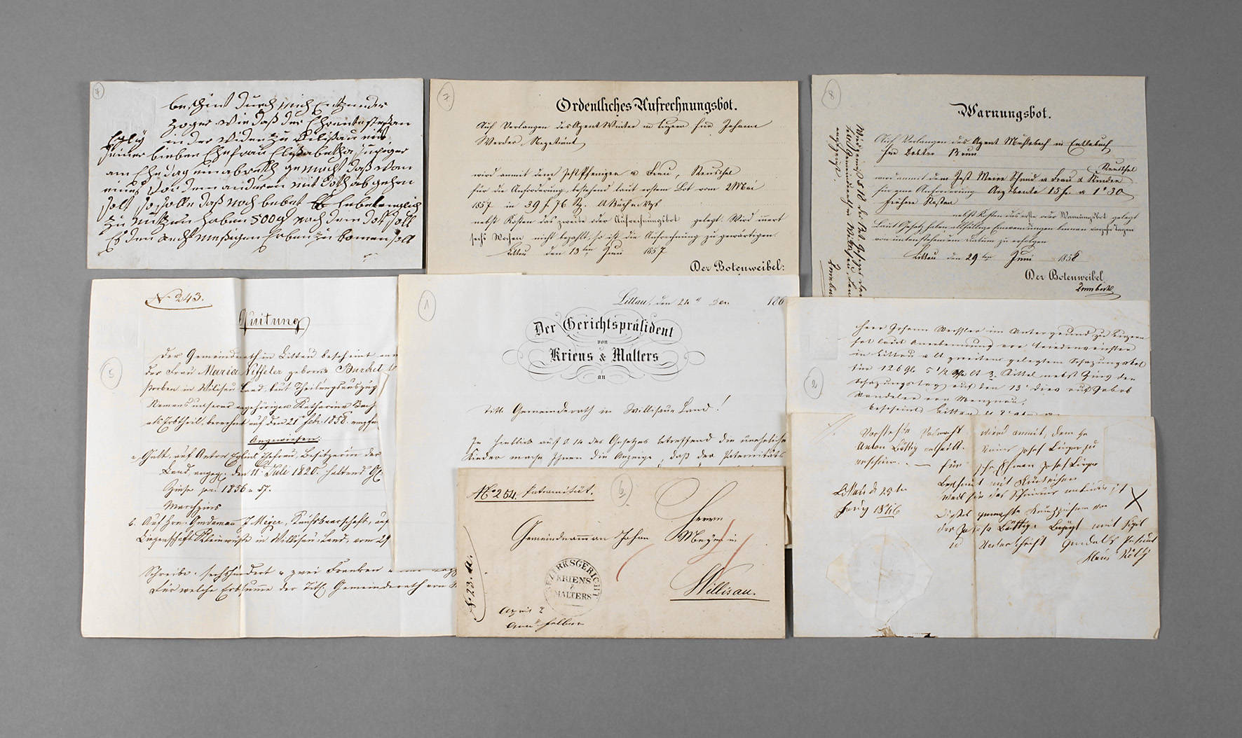 Konvolut historische Dokumente Littau (Schweiz)