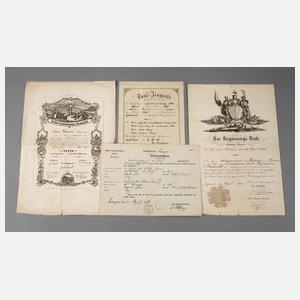 Konvolut historische Dokumente Luzern