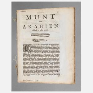 Historische Schrift Münzen Asiens 1682