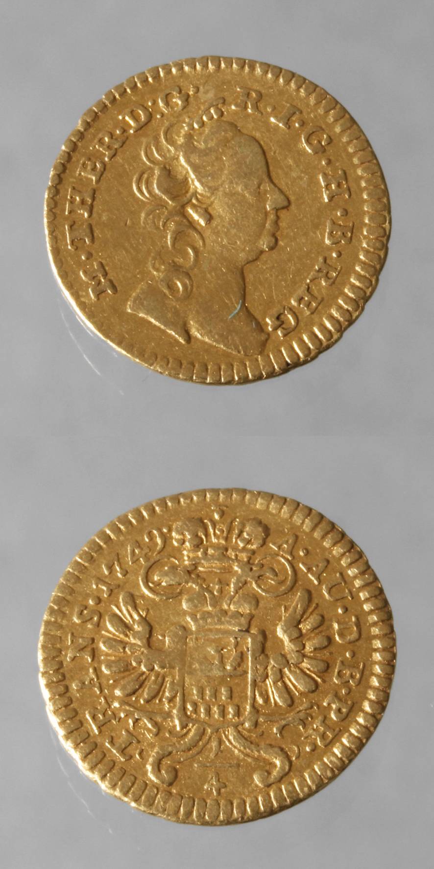 1/4 Dukat Habsburg für Siebenbürgen 1749