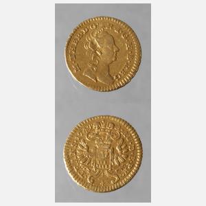 1/4 Dukat Habsburg für Siebenbürgen 1749