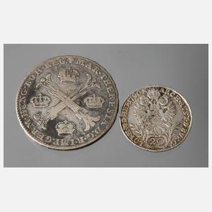 Zwei Münzen Habsburg