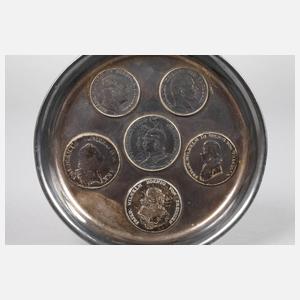 Silberner Münzteller