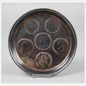 Silberner Münzteller