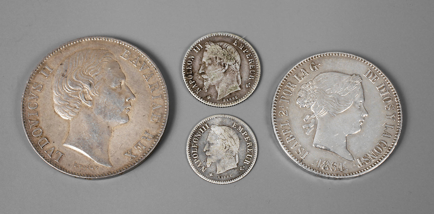 Konvolut Silbermünzen um 1860