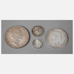 Konvolut Silbermünzen um 1860